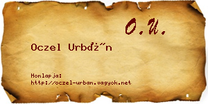 Oczel Urbán névjegykártya